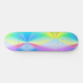 Moderne iriserende pastel regenboogkleurig persoonlijk skateboard (Horizontaal)
