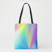 Moderne iriserende pastel regenboogkleurig tote bag (Voorkant)