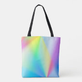 Moderne iriserende pastel regenboogkleurig tote bag (Achterkant)