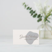 Moderne iriserende Pearl Blob Hair Skin Nails Visitekaartje (Staand voorkant)