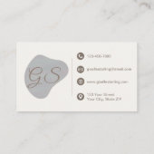 Moderne iriserende Pearl Blob Hair Skin Nails Visitekaartje (Achterkant)