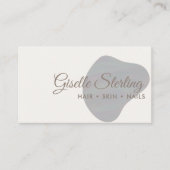 Moderne iriserende Pearl Blob Hair Skin Nails Visitekaartje (Voorkant)