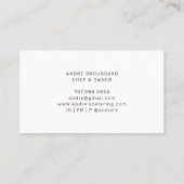 Moderne Iron Skillet Catering Visitekaartje (Achterkant)