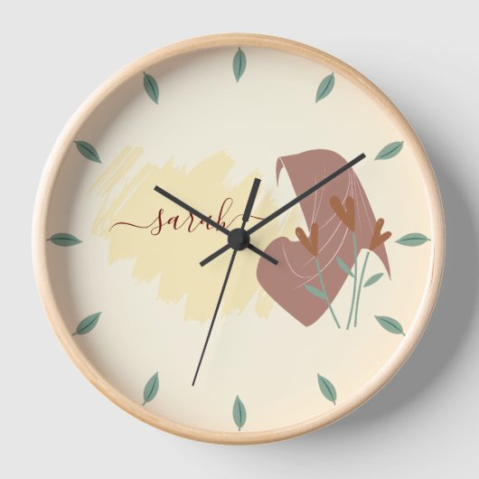 Moderne Islamitische Botanische Minimale Monogramn (Voorkant)