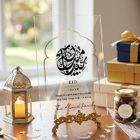 Moderne Islamitische Eid Mubarak Acryl Bord Arabis