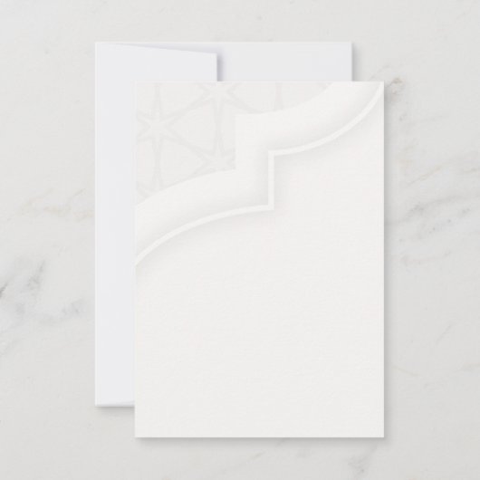 Moderne islamitische Eid Mubarak Note Kaart (Achterkant)