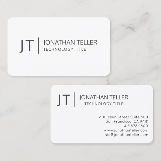 Moderne IT-professional Visitekaartje (Voorkant / Achterkant)