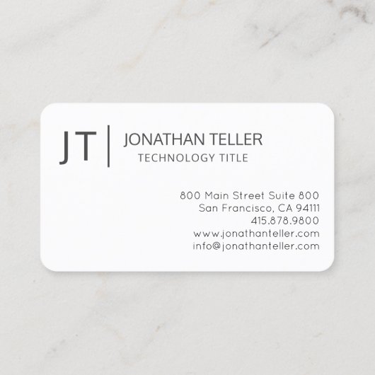 Moderne IT-professional Visitekaartje (Achterkant)