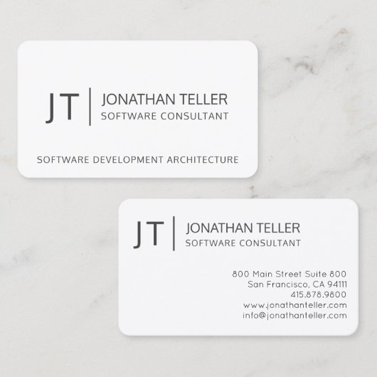 Moderne IT-professional Visitekaartje (Voorkant / Achterkant)