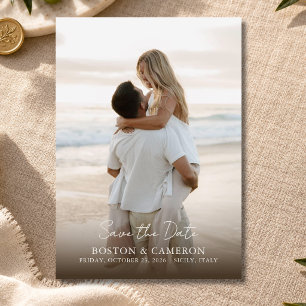 Moderne Italiaanse Bestemming Huwelijk Save the Da Date