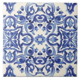 Moderne Italiaanse Blauwe  Het zoete leven Tegeltje