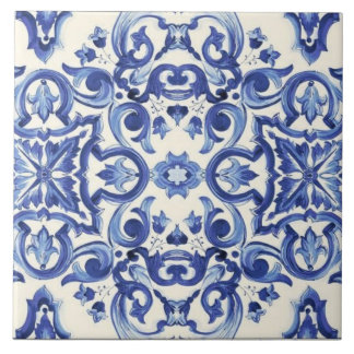 Moderne Italiaanse Blauwe  Het zoete leven Tegeltje