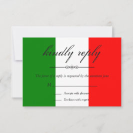Moderne Italiaanse bruiloft RSVP Kaartje