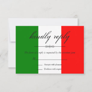 Moderne Italiaanse bruiloft RSVP Kaartje