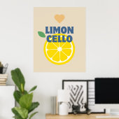 Moderne Italiaanse citroenen Limoncello Bar Poster (Thuiskantoor)