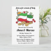 Moderne Italiaanse diner uitnodiging (Staand voorkant)