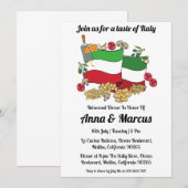 Moderne Italiaanse diner uitnodiging (Voorkant / Achterkant)