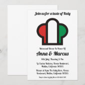 Moderne Italiaanse dineruitnodiging Kaart (Voorkant / Achterkant)