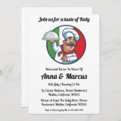 Moderne Italiaanse dineruitnodiging Kaart (Voorkant / Achterkant)