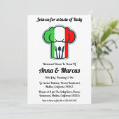 Moderne Italiaanse dineruitnodiging Kaart (Staand voorkant)