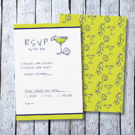 Moderne Italiaanse mediterrane limoncello RSVP Kaartje