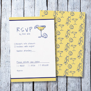 Moderne Italiaanse mediterrane limoncello RSVP Kaartje