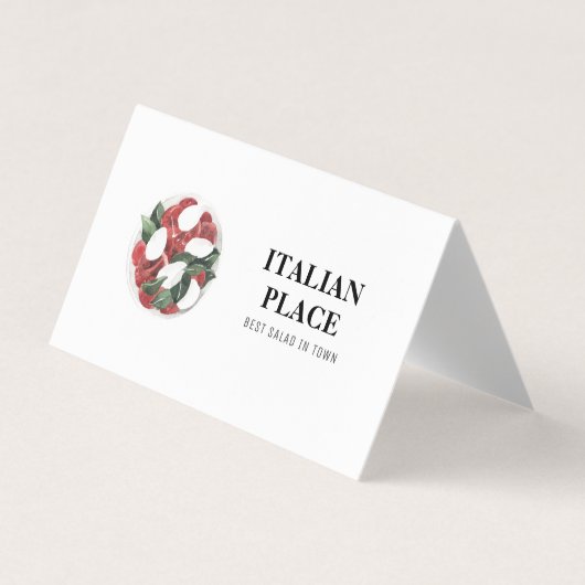 Moderne Italiaanse restauranttent | Waterverf sala Visitekaartje (Voorkant)