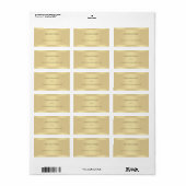 Moderne Italiaanse tekst Naam Trendy Gold Adres Etiket (Full Sheet)