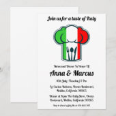 Moderne Italiaanse uitnodiging voor het diner (Voorkant / Achterkant)