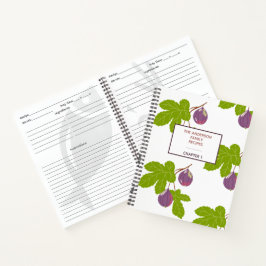 Moderne Italiaanse vijgen en bladeren Familie Rece Notitieboek