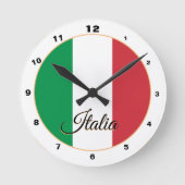 Moderne Italiaanse vlag & Italiaanse trendy Home / Ronde Klok (Voorkant)
