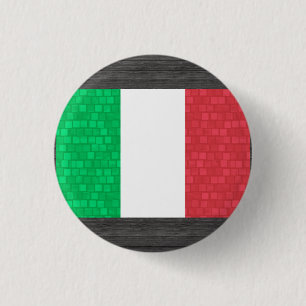 Moderne Italiaanse vlag Ronde Button 3,2 Cm