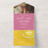 Moderne Italiaanse zomer alles in één bruiloft All In One Uitnodiging (Binnen)