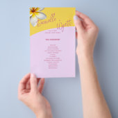 Moderne Italiaanse zomer bruiloft budget programma Flyer (Hand)