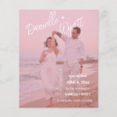 Moderne Italiaanse zomer bruiloft budget Save the  Flyer (Voorkant)