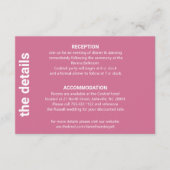 Moderne Italiaanse zomer bruiloft details Informatiekaartje (Voorkant)