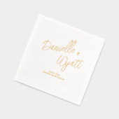 Moderne Italiaanse zomer bruiloft Folie Servetten (Links)