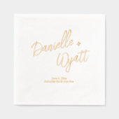 Moderne Italiaanse zomer bruiloft Folie Servetten (Voorkant)