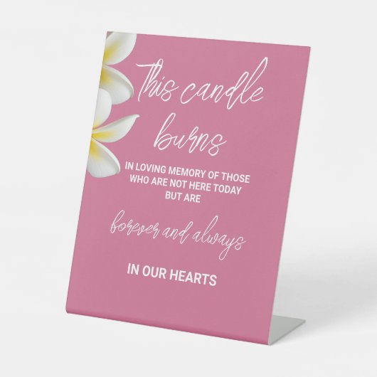 Moderne Italiaanse zomer bruiloft Memorial Reclamebord Met Voetstuk (Voorkant)