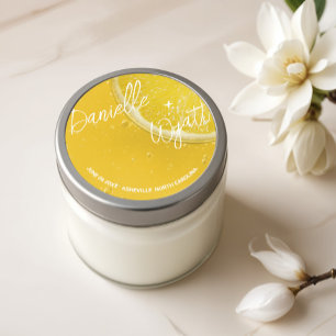 Moderne Italiaanse zomer bruiloft Ronde Sticker