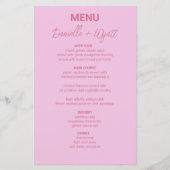 Moderne Italiaanse zomer budget bruiloft menu (Voorkant)