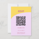 Moderne Italiaanse Zomerbruiloft RSVP QR-code (Voorkant)