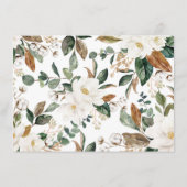 Moderne Ivoor Bloem Bossen Herten Luier Raffle Informatiekaartje (Achterkant)