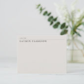 Moderne Ivoor Bolle Naam Elegant Save The Date (Staand voorkant)