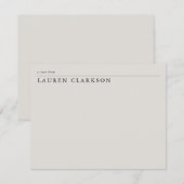 Moderne Ivoor Bolle Naam Elegant Save The Date (Voorkant / Achterkant)