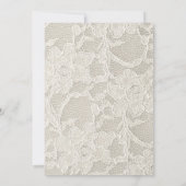 Moderne Ivoor Bridal Lace Bridal Brunch Kaart (Achterkant)