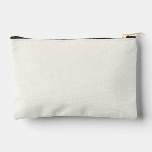 Moderne Ivoor Gouden Script Monogram Etui (Achterkant)