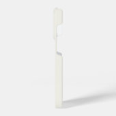 Moderne Ivoor Gouden Script Monogram iPhone Hoesje (Linkerkant)