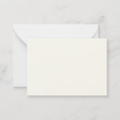 Moderne Ivoor Gouden Script Monogram Notitiekaartje (Achterkant)