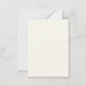 Moderne Ivoor Gouden Script Monogram Notitiekaartje (Achterkant)